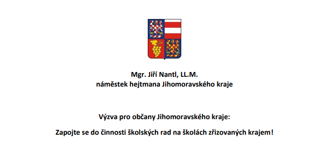 Výzva pro občany Jihomoravského kraje: Zapojte se do činnosti školských rad na školách zřizovaných krajem!