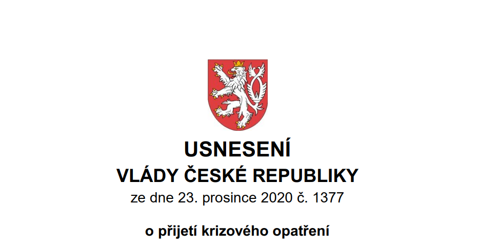 Provoz školy od 4. 1. do 10. 1. 2021