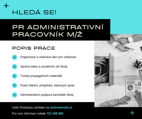 Hledáme PR administrativního pracovníka